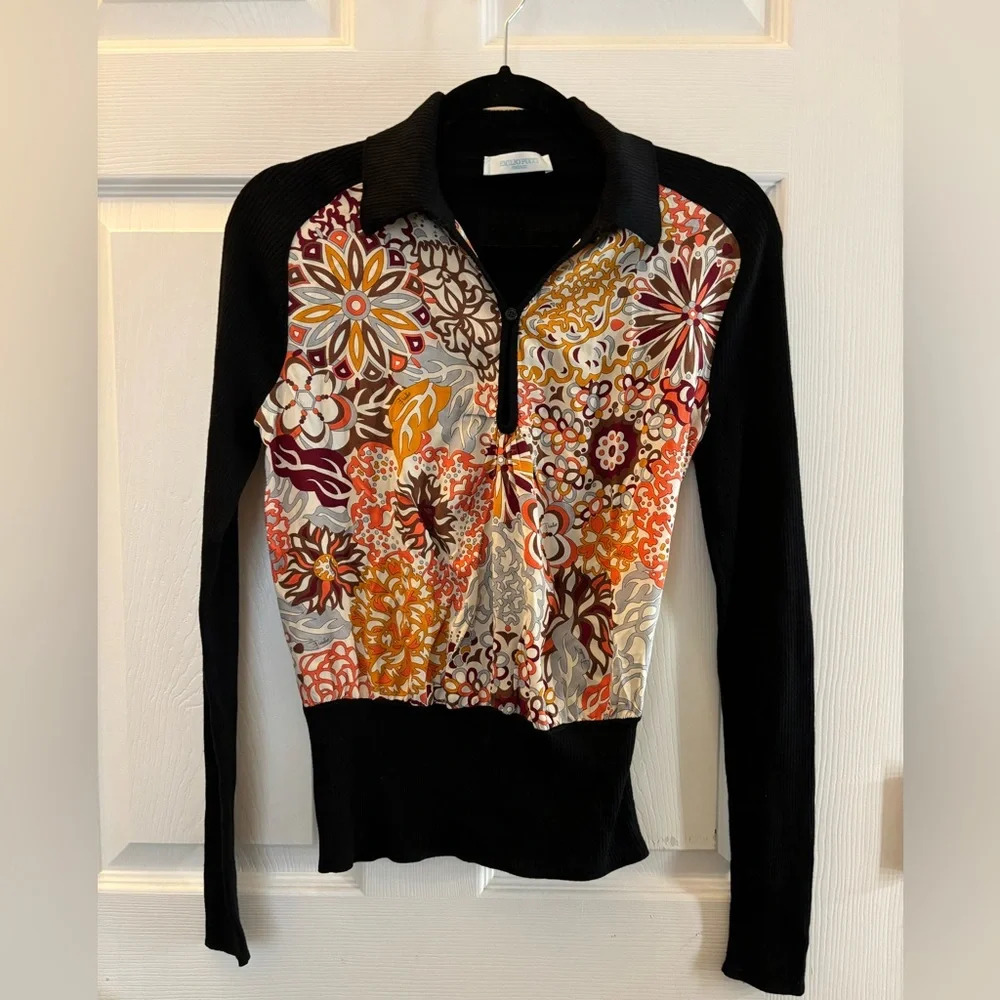 Emilio Pucci long sleeve silk/wool cardigan